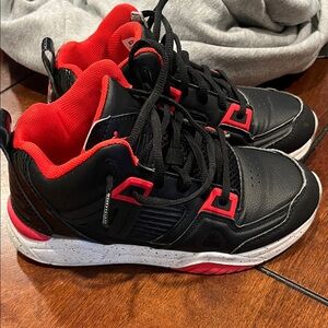 AND1 Kids Black and Red Sneakers